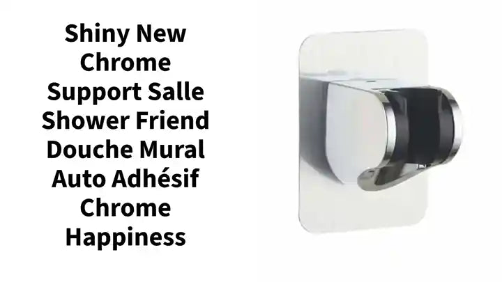 Shiny New Chrome Support Salle Shower Friend Douche Mural Auto Adhésif Chrome Happiness