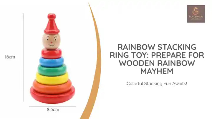 Rainbow Stacking Ring Toy: Prepare for Wooden Rainbow Mayhem
