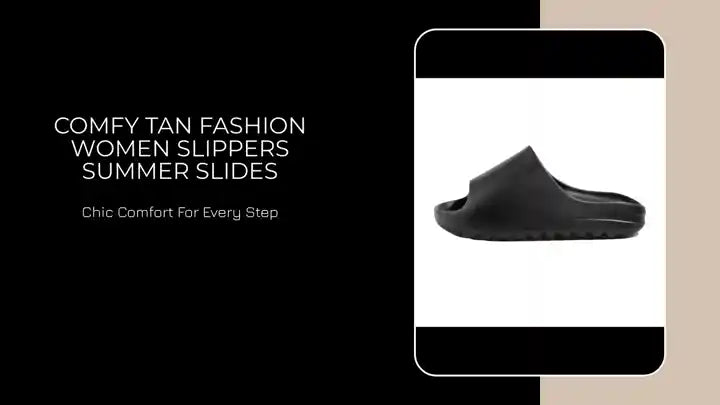 Comfy Tan Fashion Women Slippers Summer Slides