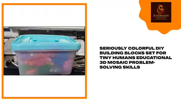 Seriously Colorful DIY Building Blocks Set for Tiny Humans Educational 3D Mosaic Problem-Solving Skills