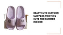 Beary Cute Cartoon Slippers Printing Cute For Summer Indoor by@Outfy