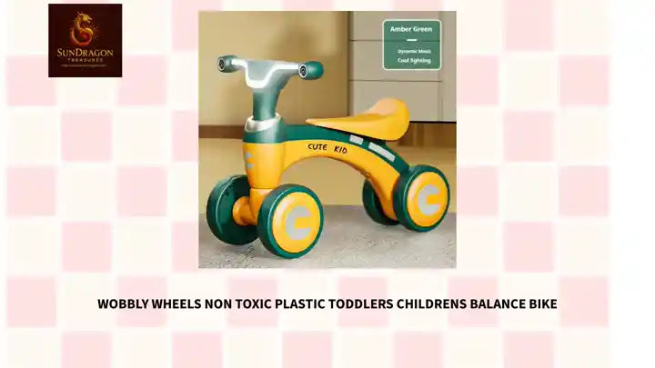 Wobbly Wheels Non Toxic Plastic Toddlers Childrens Balance Bike