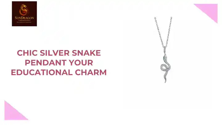 Chic Silver Snake Pendant your Educational Charm