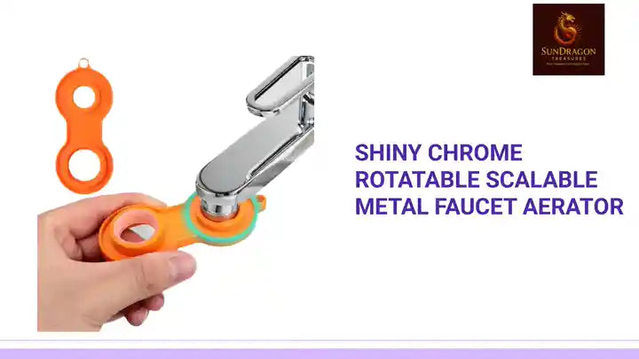 Shiny Chrome Rotatable Scalable Metal Faucet Aerator