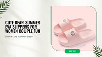 Cute Bear Summer EVA Slippers for Women Couple Fun by@Outfy