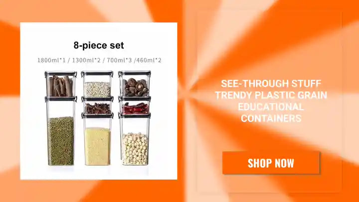 See-Through Stuff Trendy Plastic Grain Educational Containers