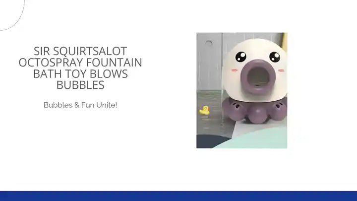 Sir Squirtsalot Octospray Fountain Bath Toy Blows Bubbles