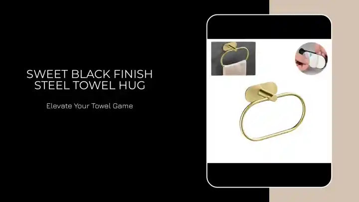 Sweet Black Finish Steel Towel Hug