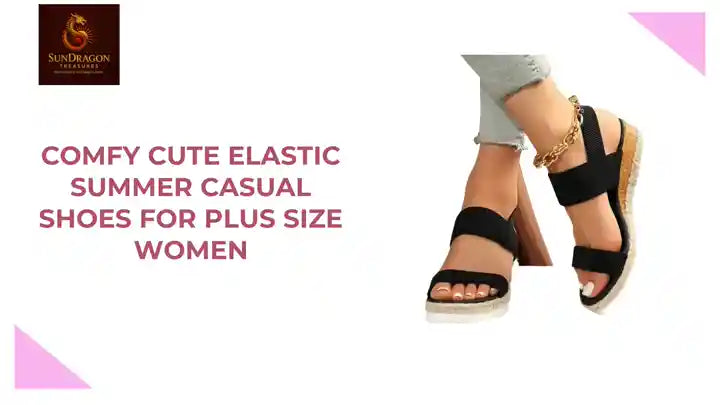 Comfy Cute Elastic Summer Casual Shoes for Plus Size Women