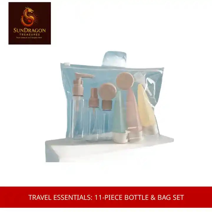 Travel Essentials: 11-Piece Bottle & Bag Set