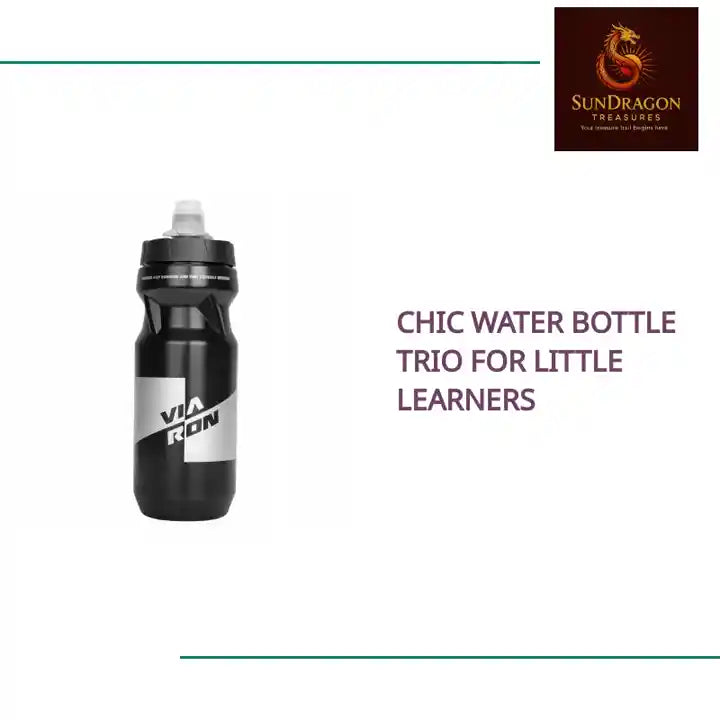 Chic Water Bottle Trio for Little Learners