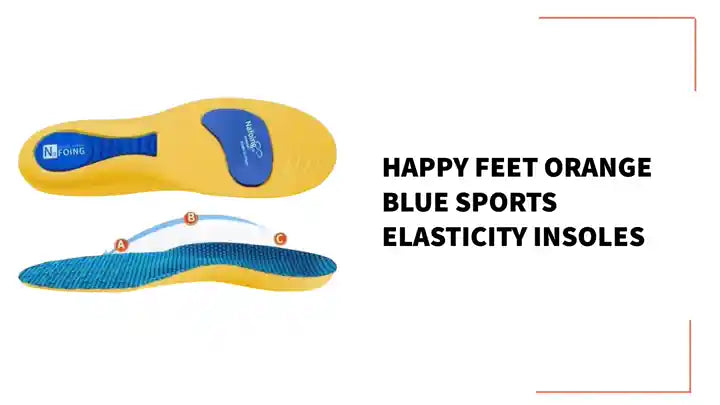 Happy Feet Orange Blue Sports Elasticity Insoles