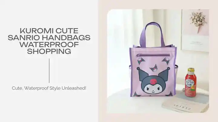 Kuromi Cute Sanrio Handbags Waterproof Shopping