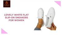 Lovely White Flat Slip-on Sneakers for Women by@Outfy