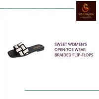 Sweet Women&#039;s Open-Toe Wear Braided Flip-Flops by@Outfy