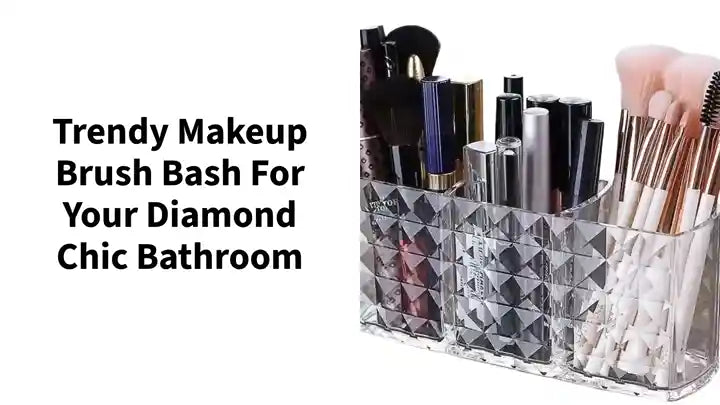 Trendy Makeup Brush Bash for Your Diamond Chic Bathroom