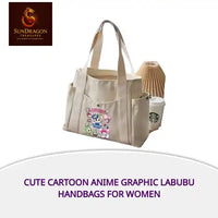 Cute Cartoon Anime Graphic Labubu Handbags for Women by@Outfy