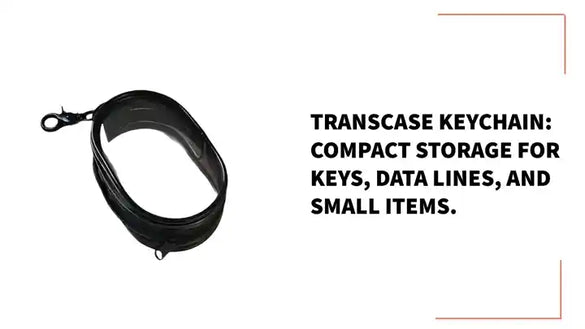 TransCase Keychain: Compact storage for keys, data lines, and small items.