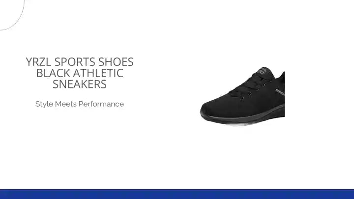 Yrzl Sports Shoes Black Athletic Sneakers