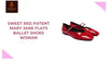 Sweet Red Patent Mary Jane Flats Ballet Shoes Woman by@Outfy