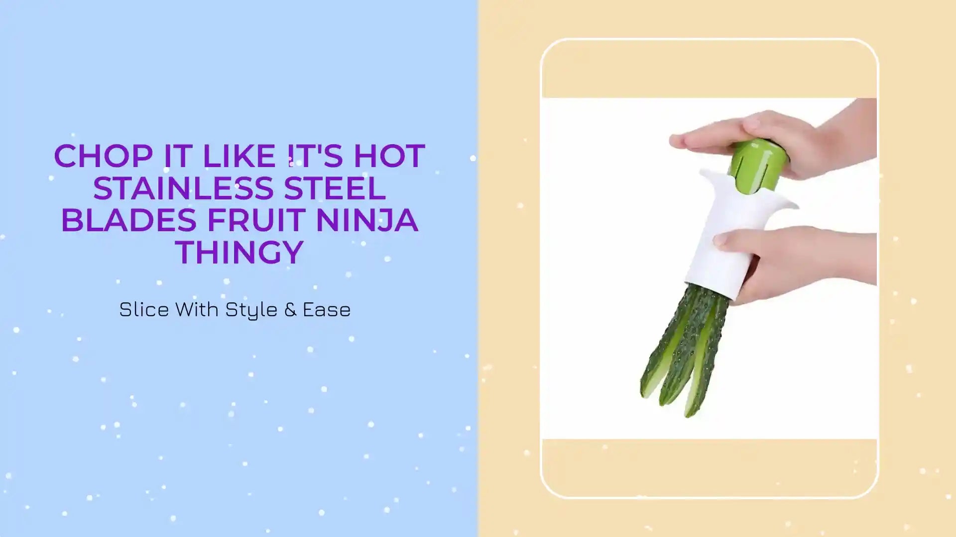 Chop It Like It&#039;s Hot Stainless Steel Blades Fruit Ninja Thingy by@Outfy