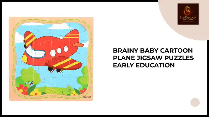 Brainy Baby Cartoon Plane Jigsaw Puzzles Early Education