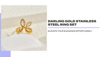 Darling Gold Stainless Steel Ring Set by@Outfy