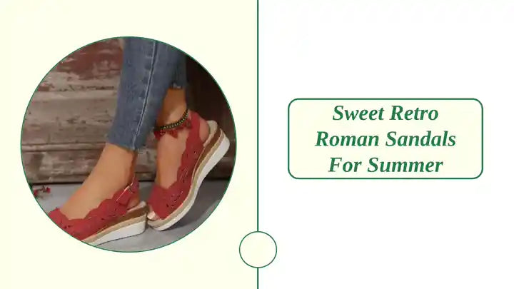 Sweet Retro Roman Sandals for Summer