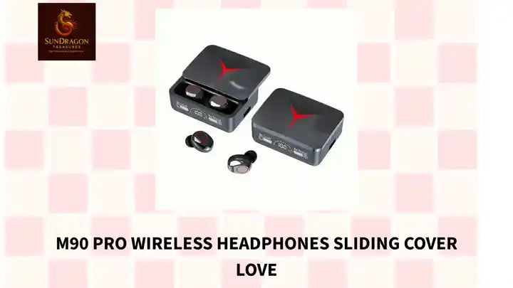 M90 Pro Wireless Headphones Sliding Cover Love