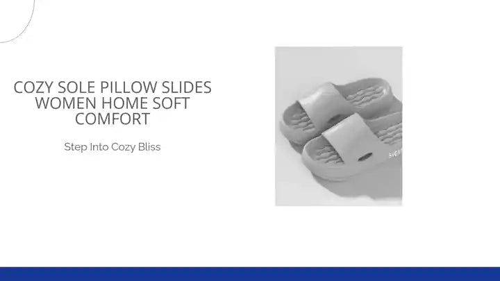Cozy Sole Pillow Slides Women Home Soft Comfort