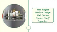 Your Perfect Modern Design Wall Corner Shower Shelf Organizer by@Outfy