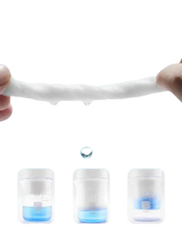 Absorbent cotton strip and water absorption demonstration.