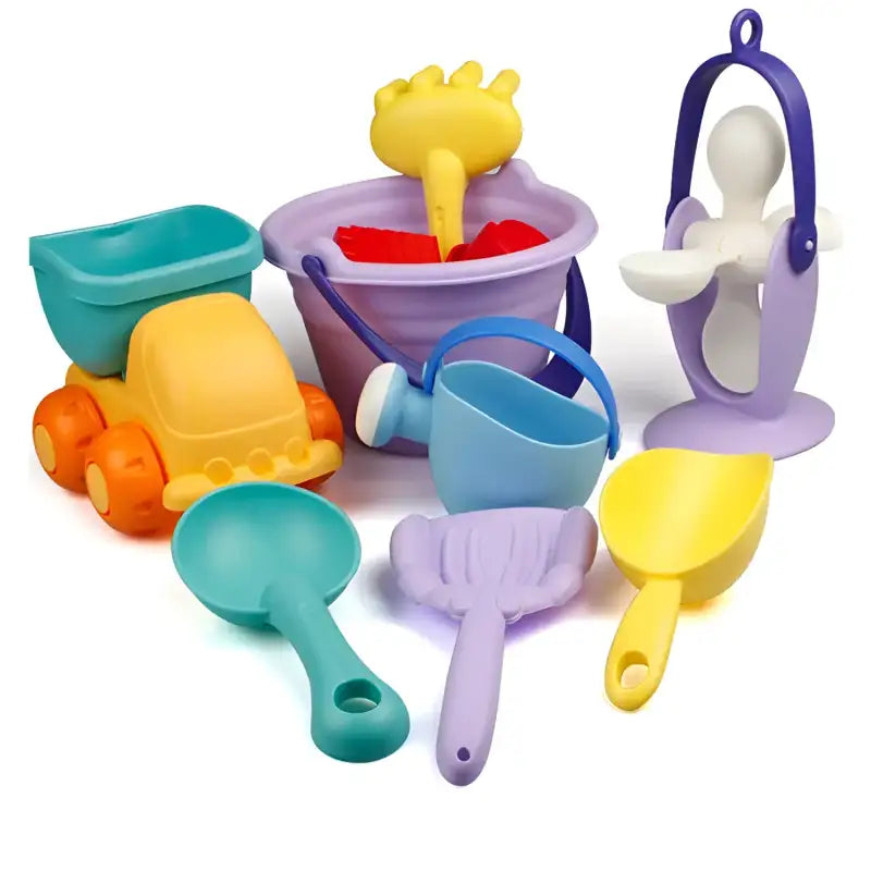 Purple Plastic Sand Shovel Shenanigans: 12 Piece Durable Materials Shovel Set
