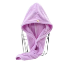 Lavender hooded hair towel.