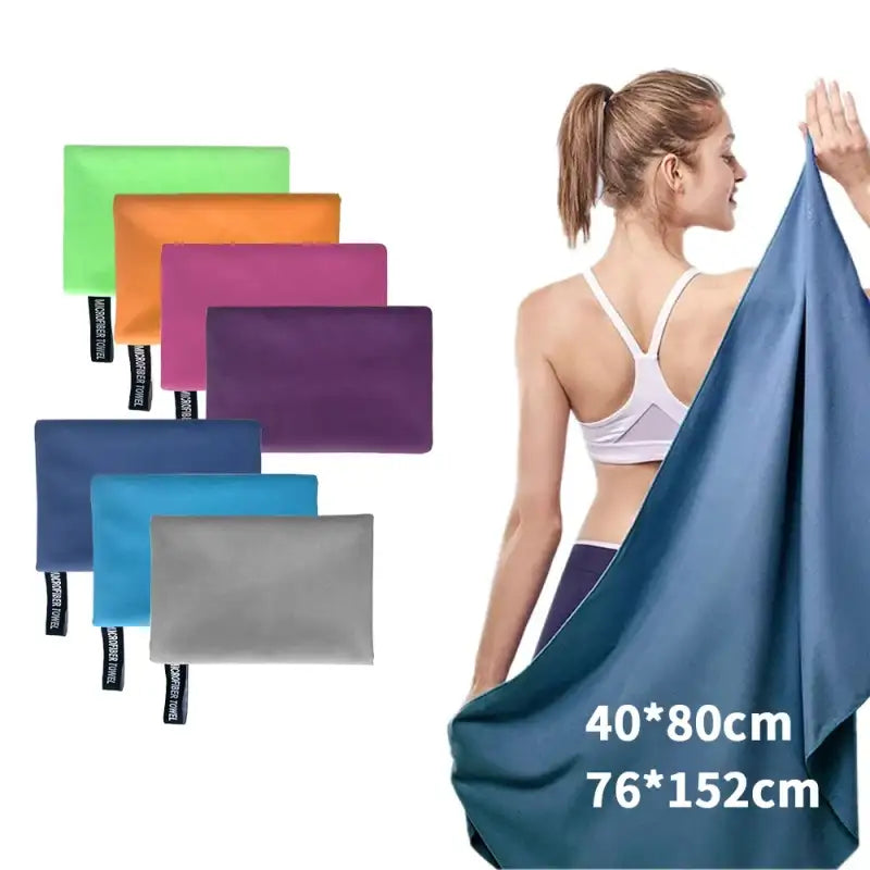 QuickDry Ultra-Absorbent Microfiber Sports Towel