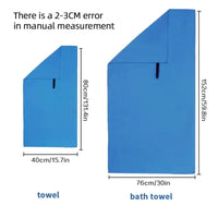 Ultra-Absorbent Microfiber Towel for Sports & Outdoor Activities - Quick-Drying Compact