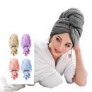 Absorbent hair towel wrap.