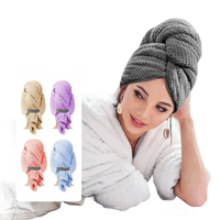 Absorbent hair towel wrap.