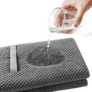 Gray absorbent towel.