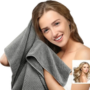 Gray textured towel.