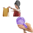 Hair-drying towel wrap.