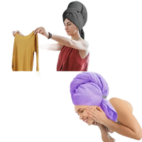 Hair-drying towel wrap.