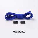 100cm Elastic No Tie Shoelaces Metal Lock Shoe Laces For Kids Adult Sneakers Quick Shoelaces Semicircle Shoestrings - 1