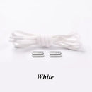 100cm Elastic No Tie Shoelaces Metal Lock Shoe Laces For Kids Adult Sneakers Quick Shoelaces Semicircle Shoestrings - 1