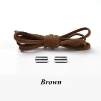 100cm Elastic No Tie Shoelaces Metal Lock Shoe Laces For Kids Adult Sneakers Quick Shoelaces Semicircle Shoestrings - 1