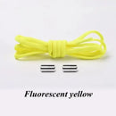 100cm Elastic No Tie Shoelaces Metal Lock Shoe Laces For Kids Adult Sneakers Quick Shoelaces Semicircle Shoestrings - 1