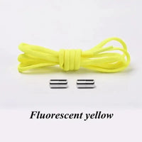 100cm Elastic No Tie Shoelaces Metal Lock Shoe Laces For Kids Adult Sneakers Quick Shoelaces Semicircle Shoestrings - 1
