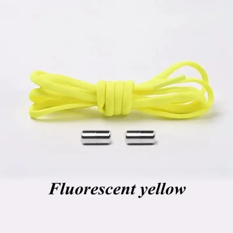 100cm Elastic No Tie Shoelaces Metal Lock Shoe Laces For Kids Adult Sneakers Quick Shoelaces Semicircle Shoestrings - 1
