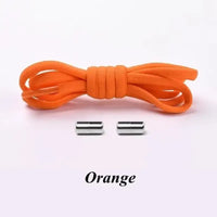 100cm Elastic No Tie Shoelaces Metal Lock Shoe Laces For Kids Adult Sneakers Quick Shoelaces Semicircle Shoestrings - 1