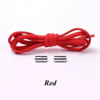 100cm Elastic No Tie Shoelaces Metal Lock Shoe Laces For Kids Adult Sneakers Quick Shoelaces Semicircle Shoestrings - 1
